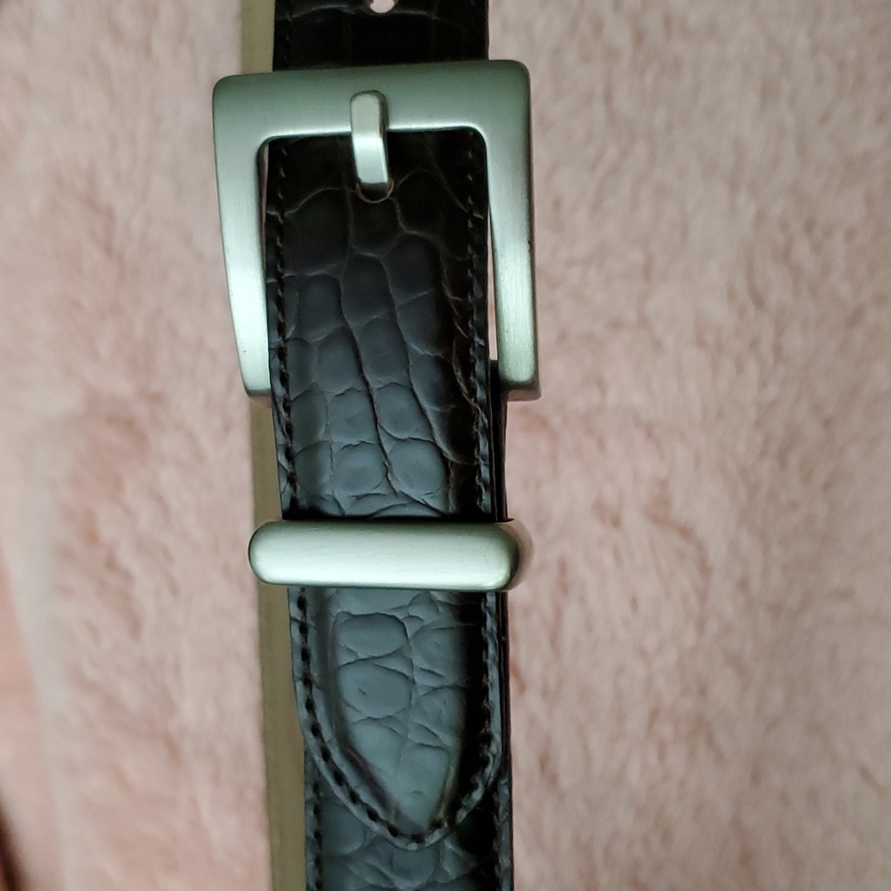 Talbotes genuine leather belt buckle Italy M